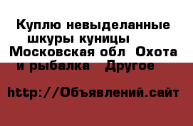 Куплю невыделанные шкуры куницы...  - Московская обл. Охота и рыбалка » Другое   